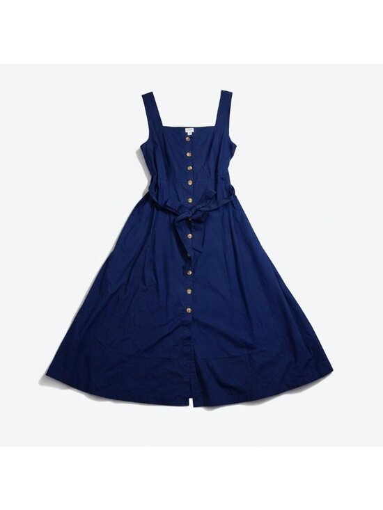 J.Crew Dresses & Skirts - J.Crew Factory Button-Front Belted Midi Dress Antique Navy Women’s Size 10